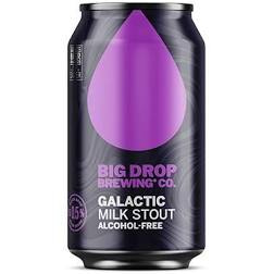Dark can featuring a big purple teardrop shape and purple writing